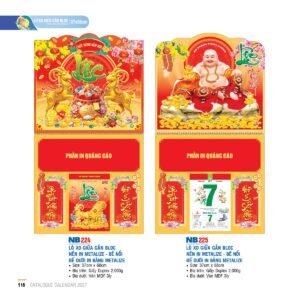 Lịch Treo Tường Lò Xo 2027 NB Mẫu NB225 (37 x 68cm) Quà Tặng Bàn Làm Việc Văn Phòng Hiện Đại in logo doanh nghiệp quà tặng Tết tại Quà Tặng Văn Phòng