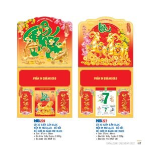 Lịch Treo Tường Lò Xo 2027 NB Mẫu NB227 (40 x 60 cm) Quà Tặng Bàn Làm Việc Văn Phòng Hiện Đại in logo doanh nghiệp quà tặng Tết tại Quà Tặng Văn Phòng