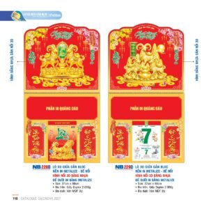 Lịch Treo Tường Lò Xo 2027 NB Mẫu NB228D (37 x 68cm) Quà Tặng Bàn Làm Việc Văn Phòng Hiện Đại in logo doanh nghiệp quà tặng Tết tại Quà Tặng Văn Phòng