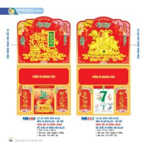 Lịch Treo Tường Lò Xo 2027 NB Mẫu NB240D (37 x 68cm) Quà Tặng Bàn Làm Việc Văn Phòng Hiện Đại in logo doanh nghiệp quà tặng Tết tại Quà Tặng Văn Phòng