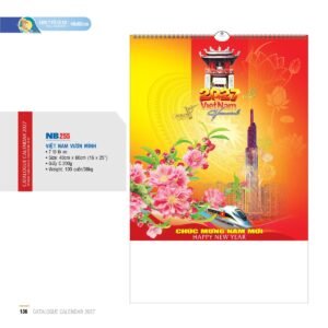 Lịch Treo Tường Lò Xo 2027 NB Mẫu NB255 (16 x 25 cm) Quà Tặng Bàn Làm Việc Văn Phòng Hiện Đại in logo doanh nghiệp quà tặng Tết tại Quà Tặng Văn Phòng