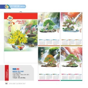 Lịch Treo Tường Nẹp Thiếc 2027 NB Mẫu NB259 (45  x  70cm) Quà Tặng Bàn Làm Việc Văn Phòng Hiện Đại in logo doanh nghiệp quà tặng Tết tại Quà Tặng Văn Phòng
