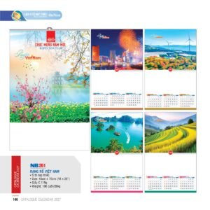 Lịch Treo Tường Nẹp Thiếc 2027 NB Mẫu NB261 (45 x 70cm) Quà Tặng Bàn Làm Việc Văn Phòng Hiện Đại in logo doanh nghiệp quà tặng Tết tại Quà Tặng Văn Phòng