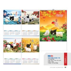 Lịch Treo Tường Nẹp Thiếc 2027 NB Mẫu NB264 (18 x 28 cm) Quà Tặng Bàn Làm Việc Văn Phòng Hiện Đại in logo doanh nghiệp quà tặng Tết tại Quà Tặng Văn Phòng