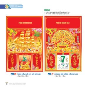 Lịch Bìa Treo 2027 NB Mẫu NB27 (40 x 60cm) Quà Tặng Bàn Làm Việc Văn Phòng Hiện Đại in logo doanh nghiệp quà tặng Tết tại Quà Tặng Văn Phòng