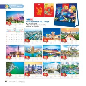 Lịch Bloc 2027 NB Mẫu NB302 (31 x 50 cm) Quà Tặng Bàn Làm Việc Văn Phòng Hiện Đại in logo doanh nghiệp quà tặng Tết tại Quà Tặng Văn Phòng