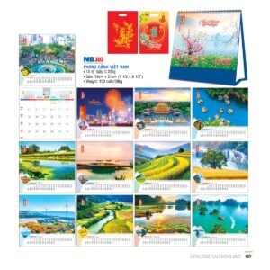 Lịch Bloc 2027 NB Mẫu NB303 (31 x 15 cm) Quà Tặng Bàn Làm Việc Văn Phòng Hiện Đại in logo doanh nghiệp quà tặng Tết tại Quà Tặng Văn Phòng