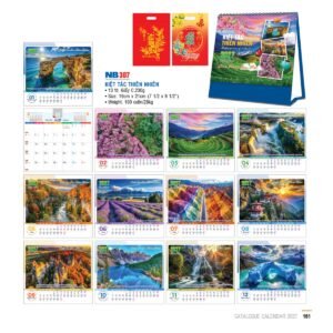 Lịch Bloc 2027 NB Mẫu NB307 (29 x 41 cm) Quà Tặng Bàn Làm Việc Văn Phòng Hiện Đại in logo doanh nghiệp quà tặng Tết tại Quà Tặng Văn Phòng