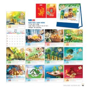 Lịch Bloc 2027 NB Mẫu NB309 (31 x 202 cm) Quà Tặng Bàn Làm Việc Văn Phòng Hiện Đại in logo doanh nghiệp quà tặng Tết tại Quà Tặng Văn Phòng