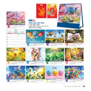 Lịch Bloc 2027 NB Mẫu NB311 (29 x 41 cm) Quà Tặng Bàn Làm Việc Văn Phòng Hiện Đại in logo doanh nghiệp quà tặng Tết tại Quà Tặng Văn Phòng