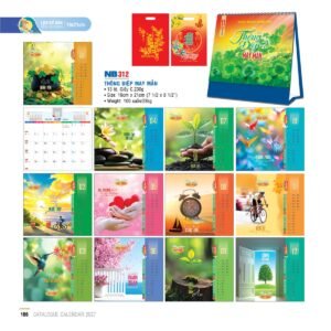 Lịch Bloc 2027 NB Mẫu NB312 (19 x 21cm) Quà Tặng Bàn Làm Việc Văn Phòng Hiện Đại in logo doanh nghiệp quà tặng Tết tại Quà Tặng Văn Phòng
