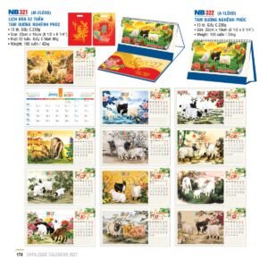 Lịch Để Bàn 2027 NB Mẫu NB321 (16 x 24 cm) Quà Tặng Bàn Làm Việc Văn Phòng Hiện Đại in logo doanh nghiệp quà tặng Tết tại Quà Tặng Văn Phòng