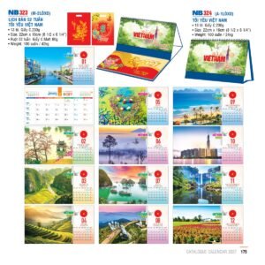 Lịch Để Bàn 2027 NB Mẫu NB324 (027  x  02 cm) Quà Tặng Bàn Làm Việc Văn Phòng Hiện Đại in logo doanh nghiệp quà tặng Tết tại Quà Tặng Văn Phòng