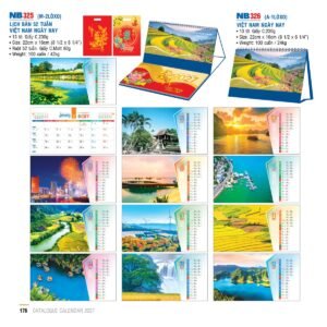 Lịch Để Bàn 2027 NB Mẫu NB326 (18 x 15 cm) Quà Tặng Bàn Làm Việc Văn Phòng Hiện Đại in logo doanh nghiệp quà tặng Tết tại Quà Tặng Văn Phòng