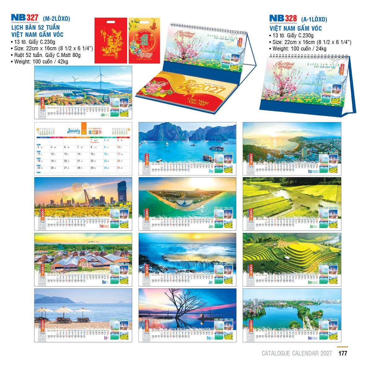 Lịch Để Bàn 2027 NB Mẫu NB327 (16 x 24 cm) Quà Tặng Bàn Làm Việc Văn Phòng Hiện Đại Lịch Để Bàn 2027 NB Mẫu NB327 (16 x 24 cm) Quà Tặng Bàn Làm Việc Văn Phòng Hiện Đại in logo doanh nghiệp quà tặng Tết tại Quà Tặng Văn Phòng