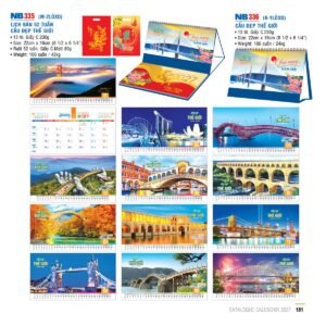 Lịch Để Bàn 2027 NB Mẫu NB335 (16 x 24 cm) Quà Tặng Bàn Làm Việc Văn Phòng Hiện Đại in logo doanh nghiệp quà tặng Tết tại Quà Tặng Văn Phòng
