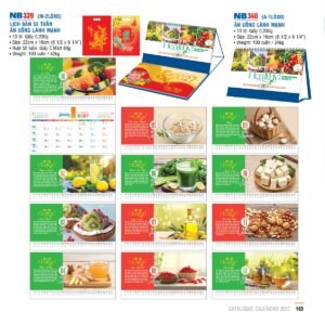 Lịch Để Bàn 2027 NB Mẫu NB339 (16 x 24 cm) Quà Tặng Bàn Làm Việc Văn Phòng Hiện Đại in logo doanh nghiệp quà tặng Tết tại Quà Tặng Văn Phòng