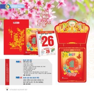 Lịch Bloc Cực Đại 2027 NB Mẫu NB4A (25 x 35cm) Quà Tặng Bàn Làm Việc Văn Phòng Hiện Đại in logo doanh nghiệp quà tặng Tết tại Quà Tặng Văn Phòng