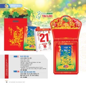 Lịch Bloc Siêu Đại 2027 NB Mẫu NB5A (20 x 30cm) Quà Tặng Bàn Làm Việc Văn Phòng Hiện Đại in logo doanh nghiệp quà tặng Tết tại Quà Tặng Văn Phòng