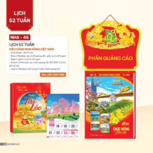 Lịch 52 Tuần 2027 NHA Mẫu NHA46 (30 x 41cm) Quà Tặng Bàn Làm Việc Văn Phòng Hiện Đại in logo doanh nghiệp quà tặng Tết tại Quà Tặng Văn Phòng