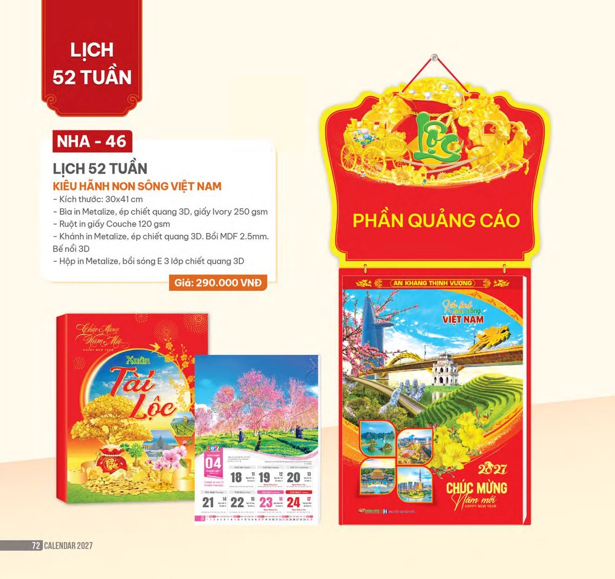 Lịch 52 Tuần 2027 NHA Mẫu NHA46 (30 x 41cm) Quà Tặng Bàn Làm Việc Văn Phòng Hiện Đại Lịch 52 Tuần 2027 NHA Mẫu NHA46 (30 x 41cm) Quà Tặng Bàn Làm Việc Văn Phòng Hiện Đại in logo doanh nghiệp quà tặng Tết tại Quà Tặng Văn Phòng