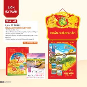 Lịch 52 Tuần 2027 NHA Mẫu NHA47 (30 x 41cm) Quà Tặng Bàn Làm Việc Văn Phòng Hiện Đại in logo doanh nghiệp quà tặng Tết tại Quà Tặng Văn Phòng