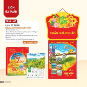 Lịch 52 Tuần 2027 NHA Mẫu NHA48 (30 x 41cm) Quà Tặng Bàn Làm Việc Văn Phòng Hiện Đại in logo doanh nghiệp quà tặng Tết tại Quà Tặng Văn Phòng