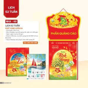 Lịch 52 Tuần 2027 NHA Mẫu NHA49 (30 x 41cm) Quà Tặng Bàn Làm Việc Văn Phòng Hiện Đại in logo doanh nghiệp quà tặng Tết tại Quà Tặng Văn Phòng