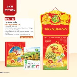 Lịch 52 Tuần 2027 NHA Mẫu NHA50 (30 x 41cm) Quà Tặng Bàn Làm Việc Văn Phòng Hiện Đại in logo doanh nghiệp quà tặng Tết tại Quà Tặng Văn Phòng