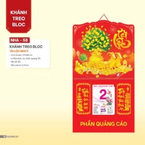 Lịch Bloc 2027 NHA Mẫu NHA58 (37 x 68cm) Quà Tặng Bàn Làm Việc Văn Phòng Hiện Đại in logo doanh nghiệp quà tặng Tết tại Quà Tặng Văn Phòng