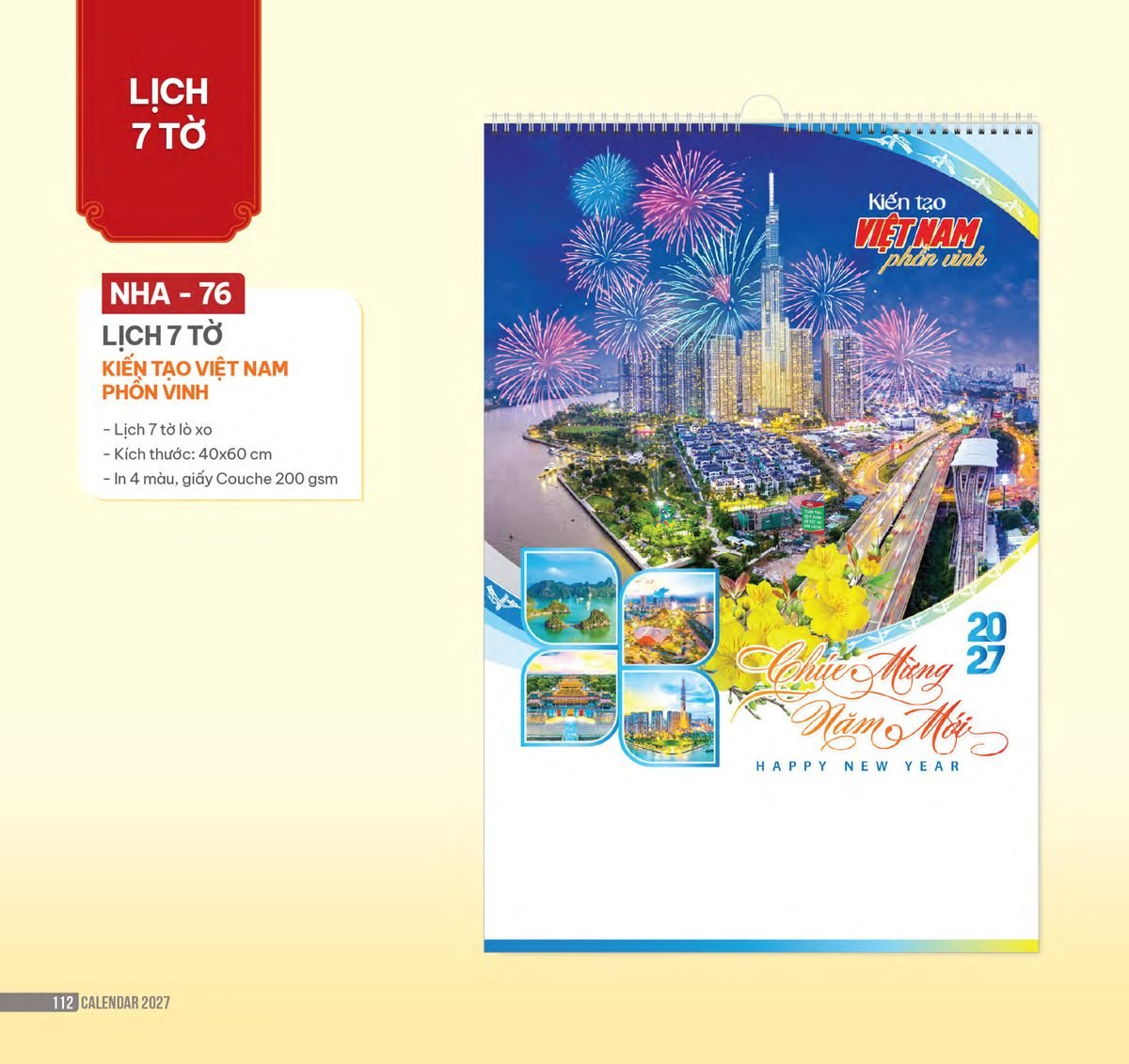 Lịch Treo Tường Lò Xo 2027 NHA Mẫu NHA76 (40 x 60cm) Quà Tặng Bàn Làm Việc Văn Phòng Hiện Đại Lịch Treo Tường Lò Xo 2027 NHA Mẫu NHA76 (40 x 60cm) Quà Tặng Bàn Làm Việc Văn Phòng Hiện Đại in logo doanh nghiệp quà tặng Tết tại Quà Tặng Văn Phòng