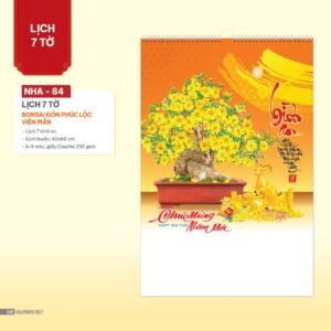 Lịch Treo Tường Lò Xo 2027 NHA Mẫu NHA84 (40 x 60cm) Quà Tặng Bàn Làm Việc Văn Phòng Hiện Đại in logo doanh nghiệp quà tặng Tết tại Quà Tặng Văn Phòng
