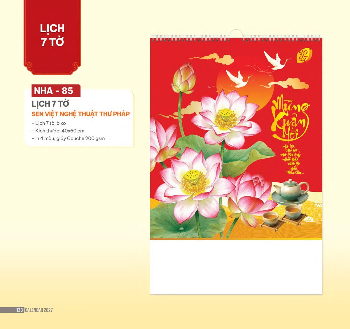 Lịch Treo Tường Lò Xo 2027 NHA Mẫu NHA85 (40 x 60cm) Quà Tặng Bàn Làm Việc Văn Phòng Hiện Đại Lịch Treo Tường Lò Xo 2027 NHA Mẫu NHA85 (40 x 60cm) Quà Tặng Bàn Làm Việc Văn Phòng Hiện Đại in logo doanh nghiệp quà tặng Tết tại Quà Tặng Văn Phòng