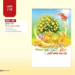 Lịch Treo Tường Lò Xo 2027 NHA Mẫu NHA86 (40 x 60cm) Quà Tặng Bàn Làm Việc Văn Phòng Hiện Đại in logo doanh nghiệp quà tặng Tết tại Quà Tặng Văn Phòng