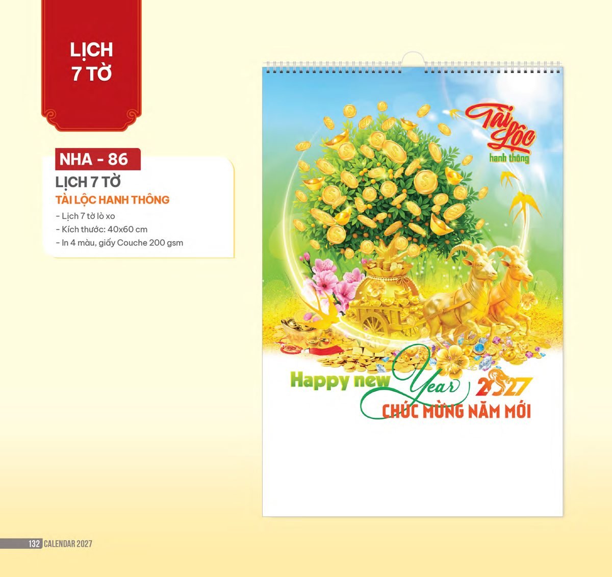 Lịch Treo Tường Lò Xo 2027 NHA Mẫu NHA86 (40 x 60cm) Quà Tặng Bàn Làm Việc Văn Phòng Hiện Đại Lịch Treo Tường Lò Xo 2027 NHA Mẫu NHA86 (40 x 60cm) Quà Tặng Bàn Làm Việc Văn Phòng Hiện Đại in logo doanh nghiệp quà tặng Tết tại Quà Tặng Văn Phòng
