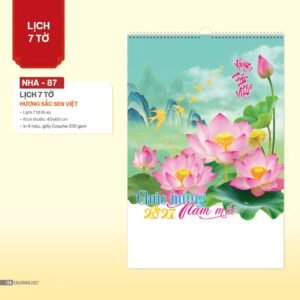 Lịch Treo Tường Lò Xo 2027 NHA Mẫu NHA87 (40 x 60cm) Quà Tặng Bàn Làm Việc Văn Phòng Hiện Đại in logo doanh nghiệp quà tặng Tết tại Quà Tặng Văn Phòng