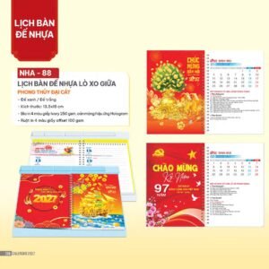 Lịch Để Bàn 2027 NHA Mẫu NHA88 (027  x  282 cm) Quà Tặng Bàn Làm Việc Văn Phòng Hiện Đại in logo doanh nghiệp quà tặng Tết tại Quà Tặng Văn Phòng