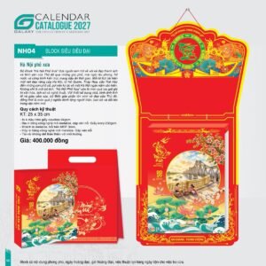 Lịch Bloc Siêu Đại 2027 NH Mẫu NH04 (25 x 35cm) Quà Tặng Bàn Làm Việc Văn Phòng Hiện Đại in logo doanh nghiệp quà tặng Tết tại Quà Tặng Văn Phòng