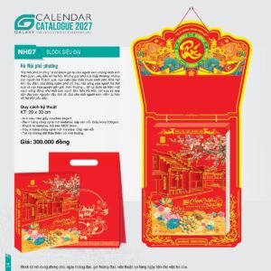 Lịch Bloc Siêu Đại 2027 NH Mẫu NH07 (20 x 30cm) Quà Tặng Bàn Làm Việc Văn Phòng Hiện Đại in logo doanh nghiệp quà tặng Tết tại Quà Tặng Văn Phòng
