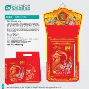 Lịch Bloc Siêu Đại 2027 NH Mẫu NH08 (20 x 30cm) Quà Tặng Bàn Làm Việc Văn Phòng Hiện Đại in logo doanh nghiệp quà tặng Tết tại Quà Tặng Văn Phòng