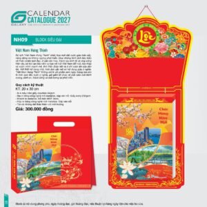 Lịch Bloc Siêu Đại 2027 NH Mẫu NH09 (20 x 30cm) Quà Tặng Bàn Làm Việc Văn Phòng Hiện Đại in logo doanh nghiệp quà tặng Tết tại Quà Tặng Văn Phòng