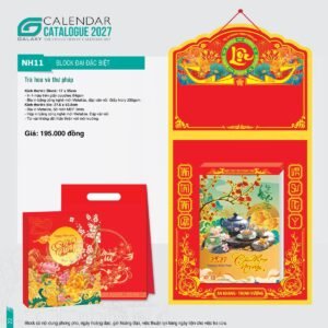 Lịch Bloc Đại Đặc Biệt 2027 NH Mẫu NH11 (17 x 25cm) Quà Tặng Bàn Làm Việc Văn Phòng Hiện Đại in logo doanh nghiệp quà tặng Tết tại Quà Tặng Văn Phòng