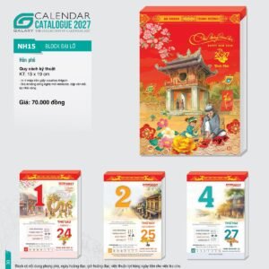 Lịch Bìa Treo 2027 NH Mẫu NH15 (13 x 19cm) Quà Tặng Bàn Làm Việc Văn Phòng Hiện Đại in logo doanh nghiệp quà tặng Tết tại Quà Tặng Văn Phòng