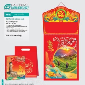 Lịch 52 Tuần 2027 NH Mẫu NH22 (30 x 40cm) Quà Tặng Bàn Làm Việc Văn Phòng Hiện Đại in logo doanh nghiệp quà tặng Tết tại Quà Tặng Văn Phòng