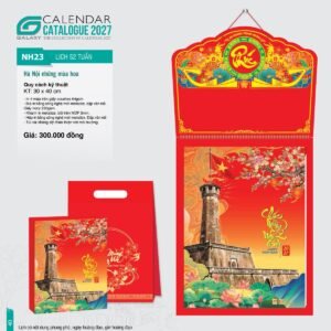 Lịch 52 Tuần 2027 NH Mẫu NH23 (30 x 40cm) Quà Tặng Bàn Làm Việc Văn Phòng Hiện Đại in logo doanh nghiệp quà tặng Tết tại Quà Tặng Văn Phòng