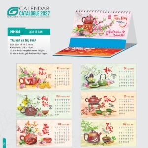 Lịch Để Bàn 2027 NH Mẫu NH6465 (24 x 16cm) Quà Tặng Bàn Làm Việc Văn Phòng Hiện Đại in logo doanh nghiệp quà tặng Tết tại Quà Tặng Văn Phòng