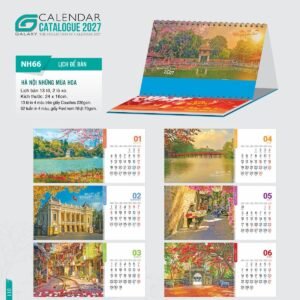 Lịch Để Bàn 2027 NH Mẫu NH66 (24 x 16cm) Quà Tặng Bàn Làm Việc Văn Phòng Hiện Đại in logo doanh nghiệp quà tặng Tết tại Quà Tặng Văn Phòng