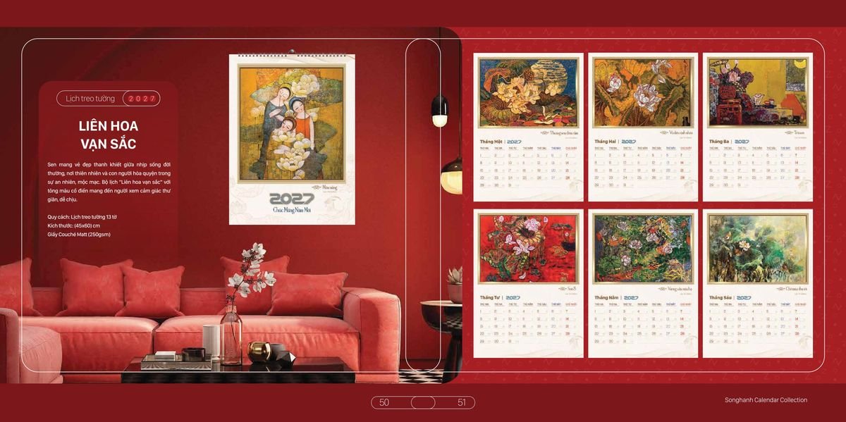 Lịch Bloc Cao Cấp SH 2027 SH20 Quà Tặng Bàn Làm Việc Văn Phòng Hiện Đại