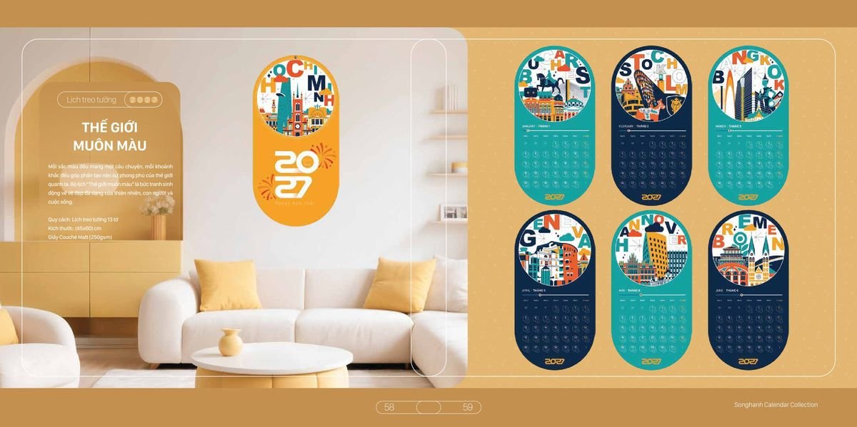 Lịch Bloc Cao Cấp SH 2027 SH24 Quà Tặng Bàn Làm Việc Văn Phòng Hiện Đại