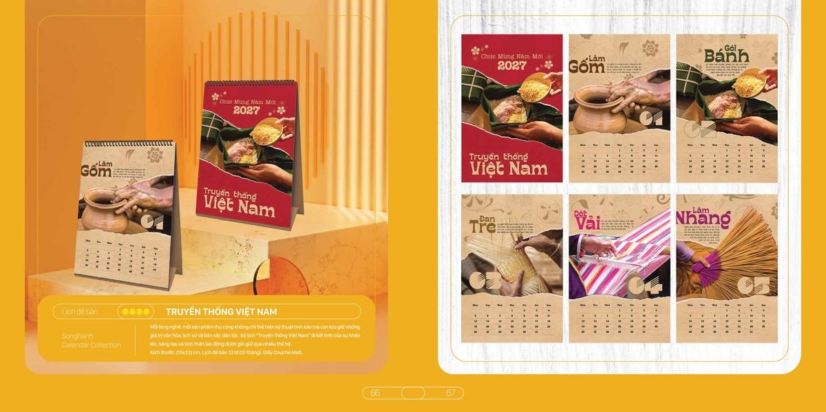 Lịch Bloc Cao Cấp SH 2027 SH28 Quà Tặng Bàn Làm Việc Văn Phòng Hiện Đại